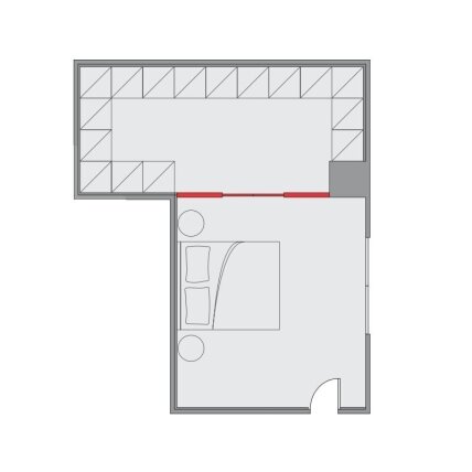PS67 Sliding system for pocket glass doors 4