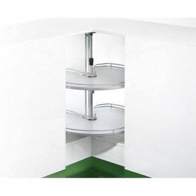 "QUATURIS 75" corner cabinet solution (with wooden shelves) 1