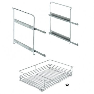 Pull Out Storage Frame with two baskets 1