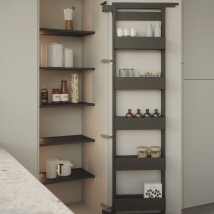 Cabinet door frame with shelves Cabinet door frame with shelves