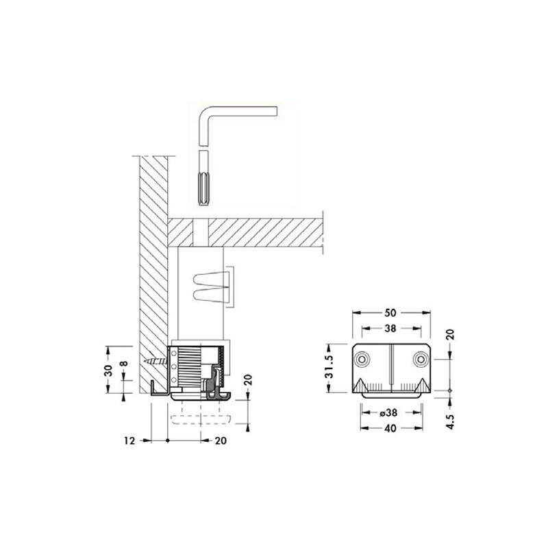 Regulējama atdure 1