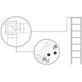 SCALA sliding kit for wooden ladder