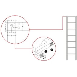 SCALA sliding kit for wooden ladder SCALA sliding kit for wooden ladder