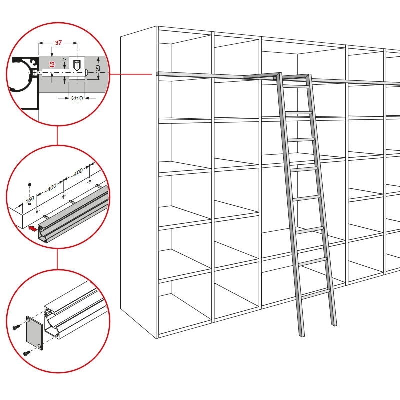 Sliding ladder SCALA 2 Sliding ladder SCALA 2