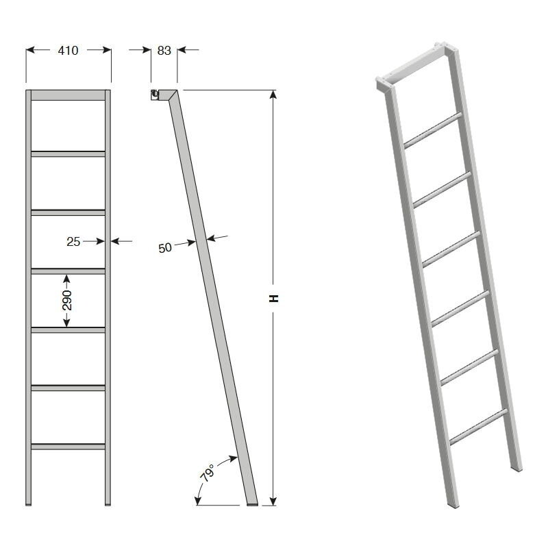 Sliding ladder SCALA 5