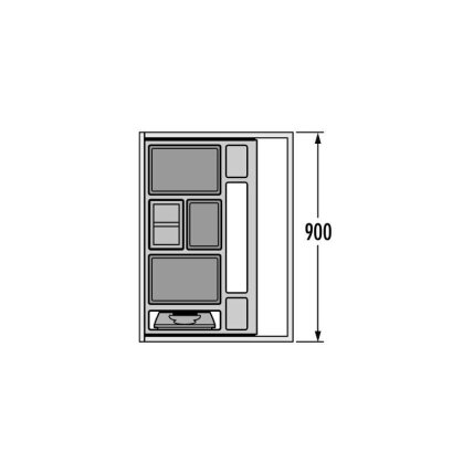 Waste bin Separato K, for 900 mm drawer 18/18/8/8 3 Waste bin Separato K, for 900 mm drawer 18/18/8/8 3