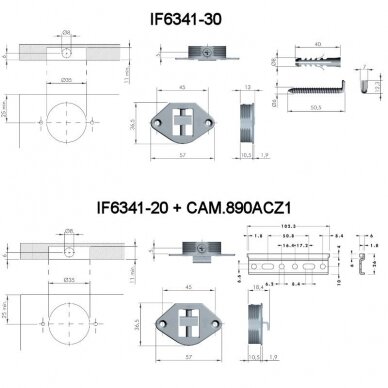 Sieninio skydo tvirtinimo sistema „IF6341“ 1