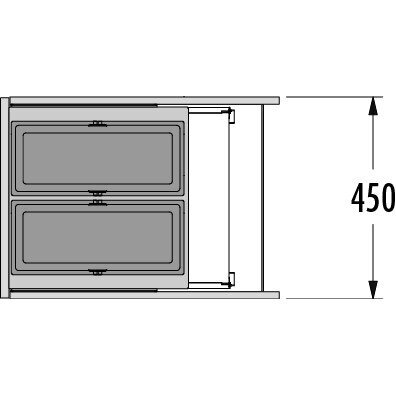 Waste bin AS Triple-XL 45 (2 bins) 18/18 3