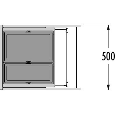 Waste bin AS Triple-XL 50 (2 bins) 28/18 3 Waste bin AS Triple-XL 50 (2 bins) 28/18 3