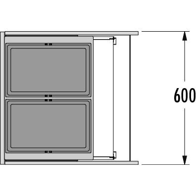 Waste bin AS Triple-XL 60 (2 bins) 28/28 4 Waste bin AS Triple-XL 60 (2 bins) 28/28 4