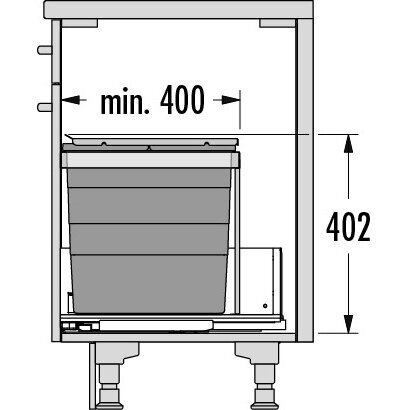 Waste bin AS Triple-XL 50 (2 bins) 28/18 2 Waste bin AS Triple-XL 50 (2 bins) 28/18 2