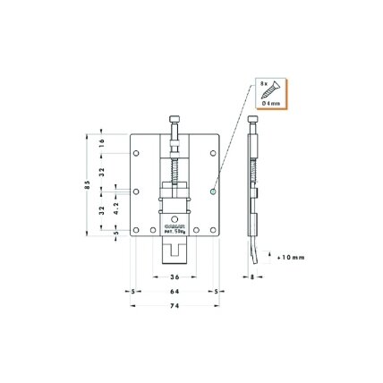 Система крепления настенного щита 814Z 5