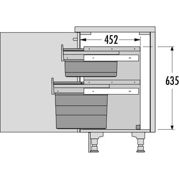 Waste bin StapelBox 28/17 2