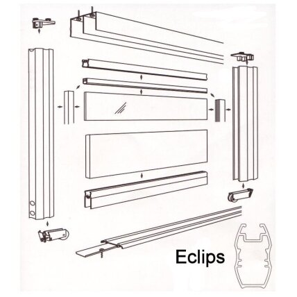 Slenkančių durų sistema "Prestige" ir "Eclips" 1 Slenkančių durų sistema "Prestige" ir "Eclips" 1