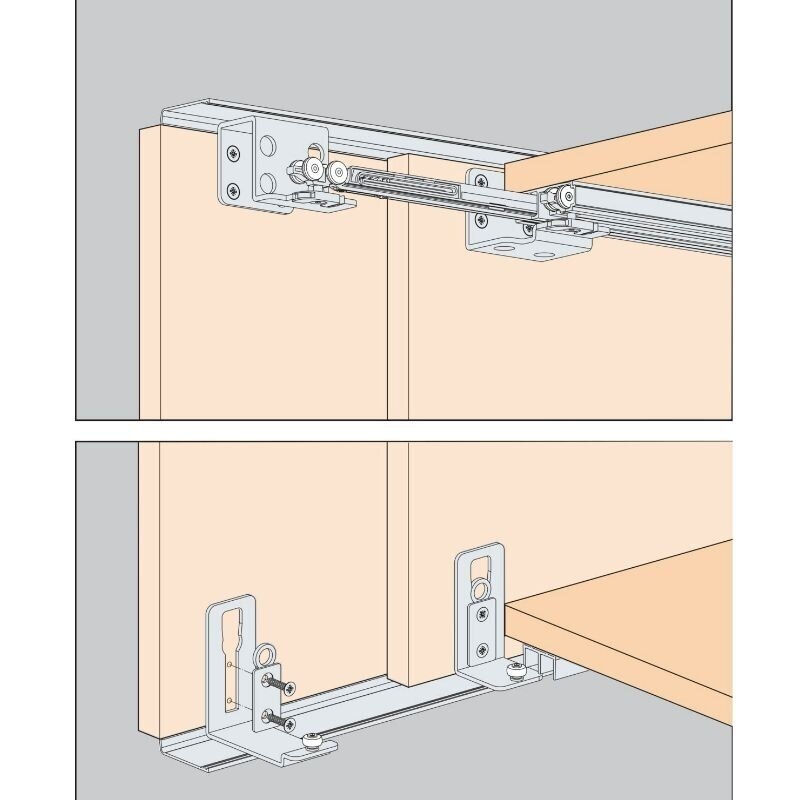 Sliding doors system "Hawa Clipo 16 H FS" for 1 door 2 Sliding doors system "Hawa Clipo 16 H FS" for 1 door 2