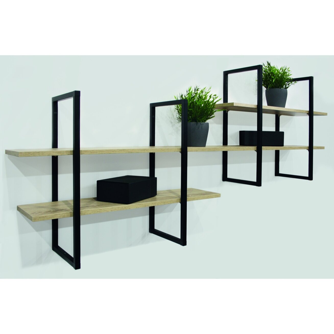 SMARTCUBE selfset Smartframe for 2 shelves, black color 1 SMARTCUBE selfset Smartframe for 2 shelves, black color 1