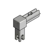 SMARTCUBE corner connector for 2 profiles, black