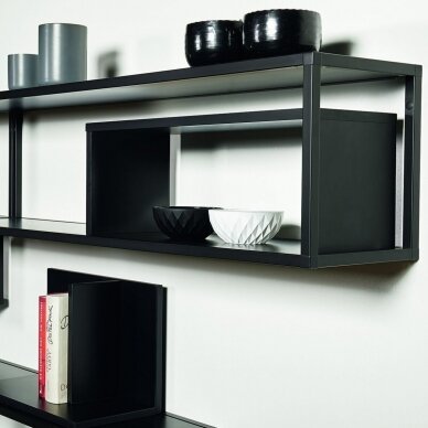 SMARTCUBE shelving system from aluminum profiles, black color 3