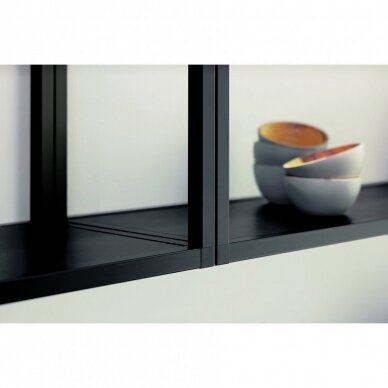 SMARTCUBE shelving system from aluminum profiles, black color 4