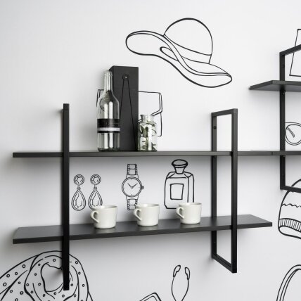 SMARTCUBE selfset Smartframe for 2 shelves, black color SMARTCUBE selfset Smartframe for 2 shelves, black color
