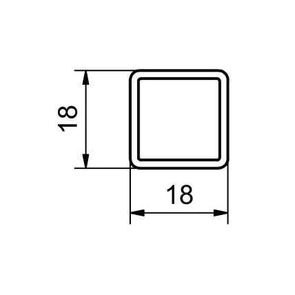 SMARTCUBE vertical profile 18x18 mm, black color SMARTCUBE vertical profile 18x18 mm, black color