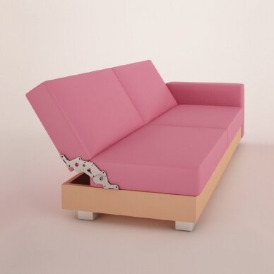 Комплект механизмов трансформации дивана с отсеком для белья в положение кровати 1
