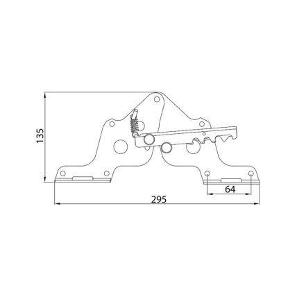 Sofa bed mechanism set (2 pcs.), 3 angles 6