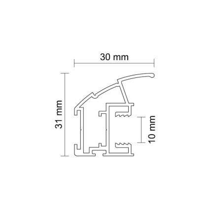 Profil boczny „Syriusz“, do wypełnienia 10 mm 1 Profil boczny „Syriusz“, do wypełnienia 10 mm 1