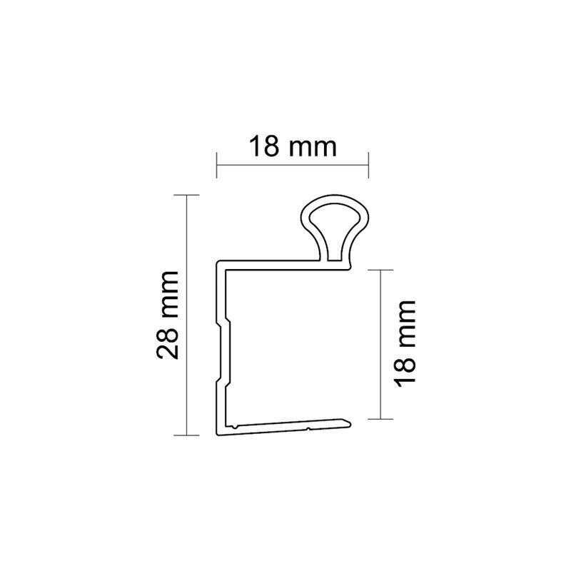 Šoninis profilis „Pluton“, 18 mm užpildui 1
