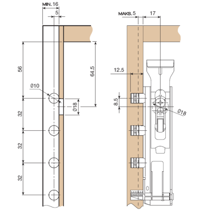 Cabinet holder Traser ID.5510 1 Cabinet holder Traser ID.5510 1