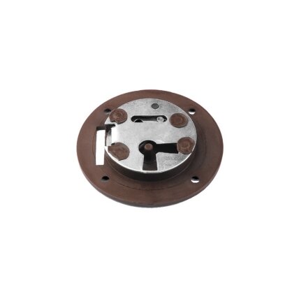 Lock for flap doors, semi-recessed