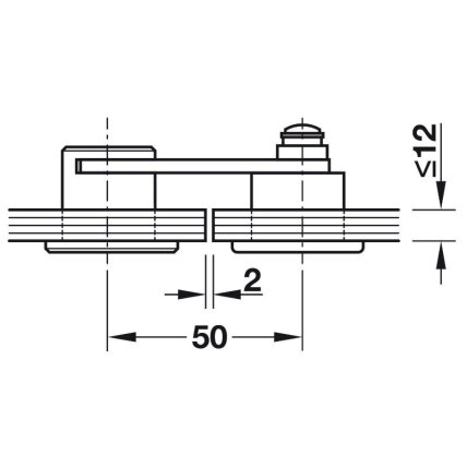 Glass door cam lockfor double door, for glue fixing 3 Glass door cam lockfor double door, for glue fixing 3