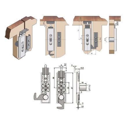 Slēdzene "Lock 415" divviru durvīm 1 Slēdzene "Lock 415" divviru durvīm 1