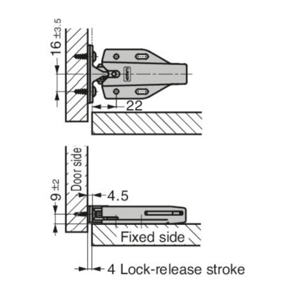 Non-magnetic touch latch 2 Non-magnetic touch latch 2