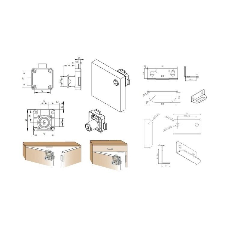 Double locking rim lock for wooden doors 1