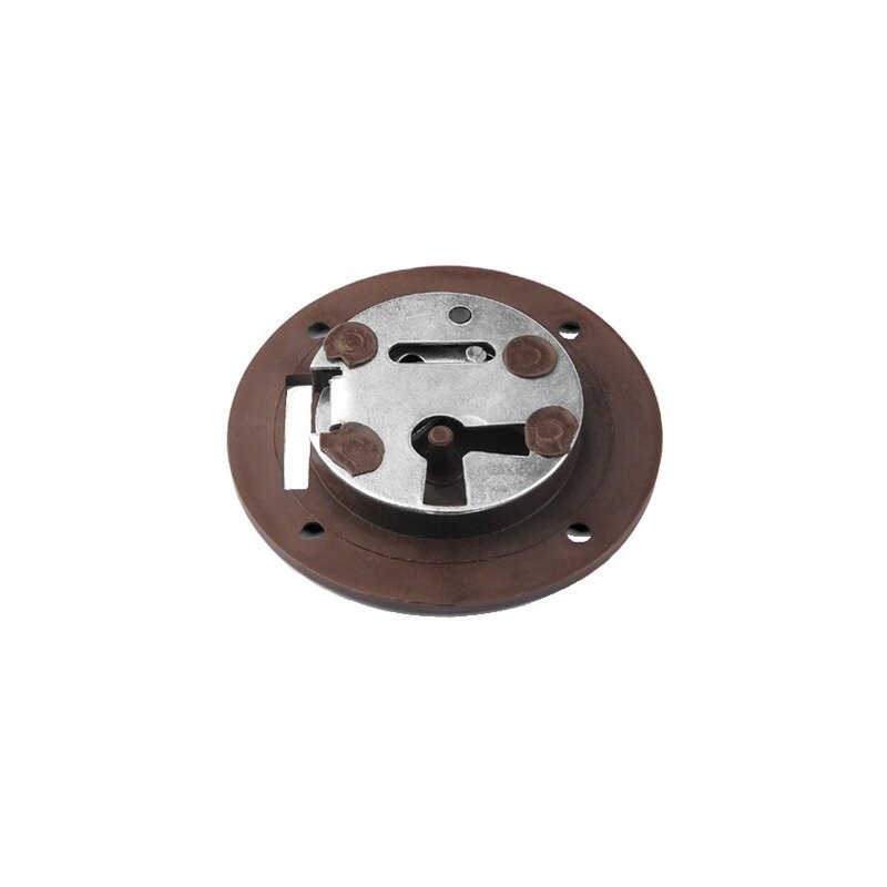 Lock for flap doors, semi-recessed