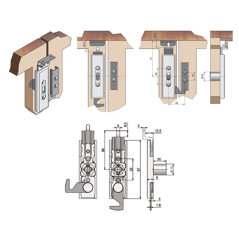 Slēdzene "Lock 415" divviru durvīm 1 Slēdzene "Lock 415" divviru durvīm 1
