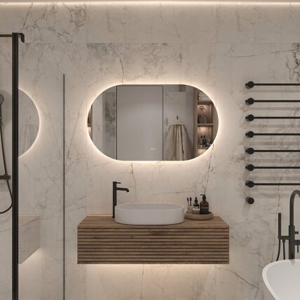 Frameless LED mirror 8030, with integrated demister 11