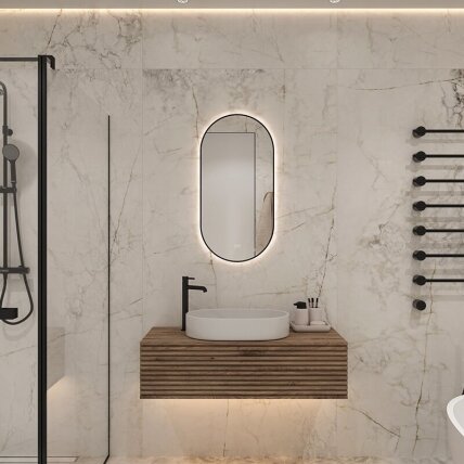 LED mirror 8040, with integrated demister 8
