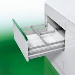 Rectangular railing divider for drawers with rectangular railing