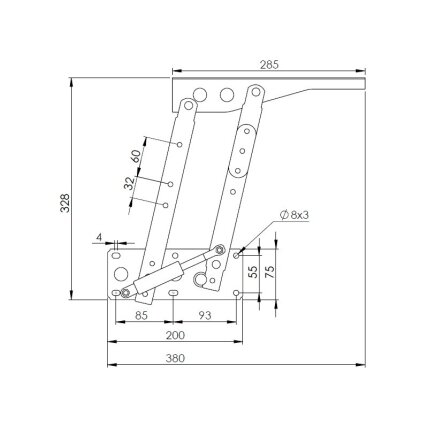 Mechanizm podnoszenia blatu 4