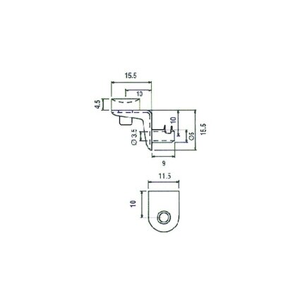 Glass shelf support TT.499804-96 1