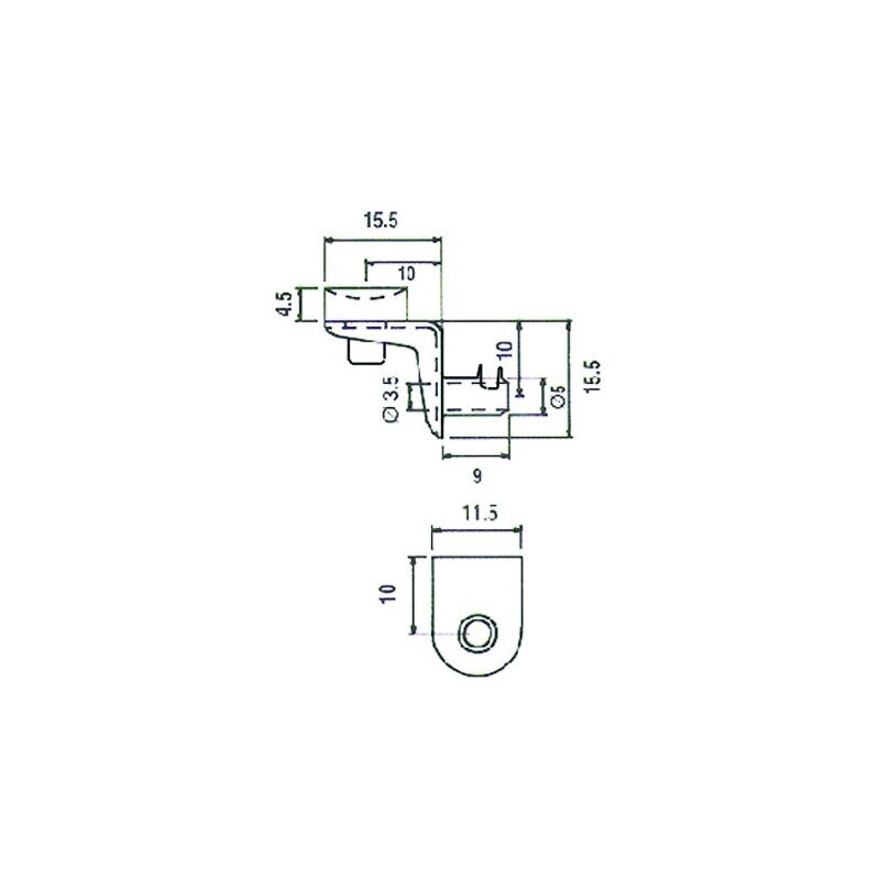 Glass shelf support TT.499804-96 1