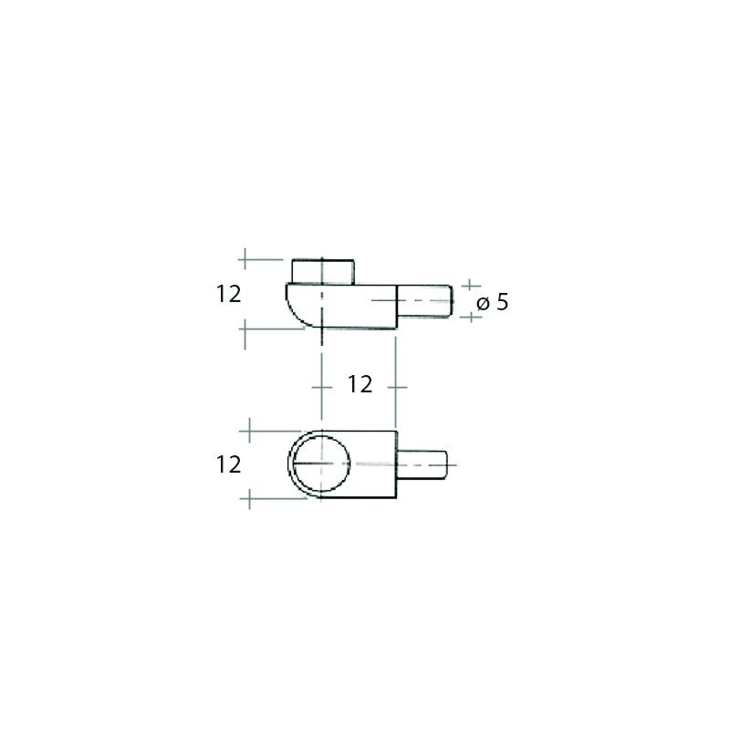 Glass shelf support TT.L12.18.05.NI 1