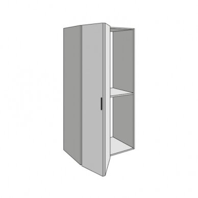 Cinetto PS23 salokāmo durvju komplekts: 2 durvis, kreisā puse