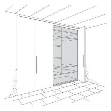 Atvēršanas mehānisms salokāmām, iebīdāmām durvīm "Folding Concepta" 3