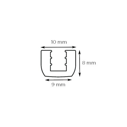 Tarpinės stiklui, 10 mm sistemoms 1