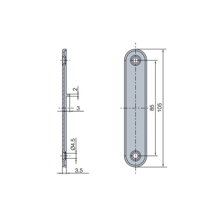 Płytka łącząca TITUS L-105 mm 2 Płytka łącząca TITUS L-105 mm 2