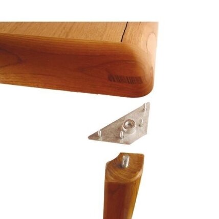 Triangular plate with bushing for leg fastening 2 Triangular plate with bushing for leg fastening 2