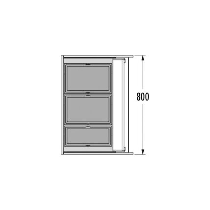 Waste bin Triple-XL 80 (3 bins) 18/28/28 1 Waste bin Triple-XL 80 (3 bins) 18/28/28 1